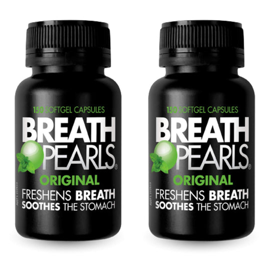 Breath Pearls Original Freshens Breath (150 softgels) New pack 150 counts x 2 Pack =(Total 300 Softgels)