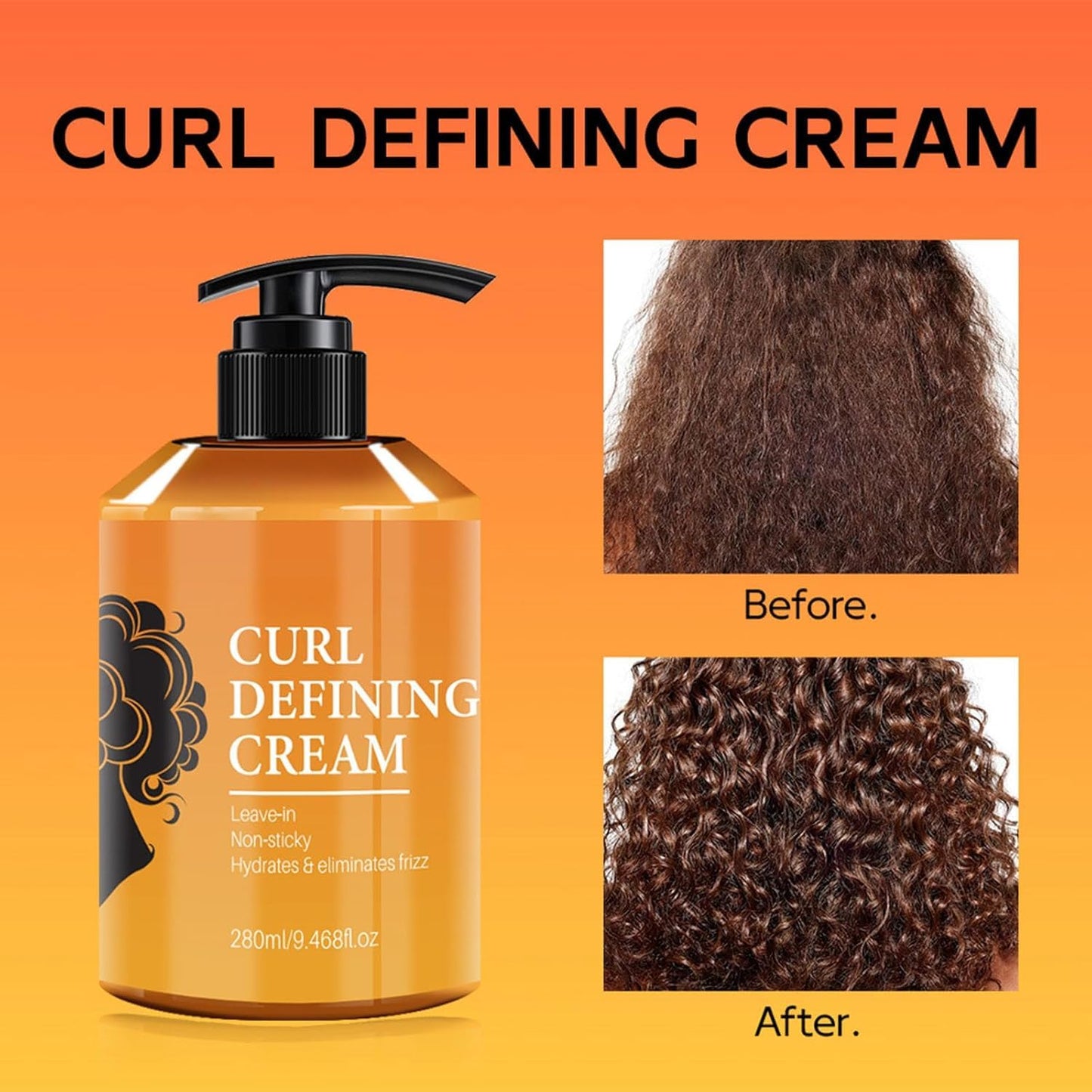 Curl Defining Cream Hydrating Argan Oil Hair Mask Curl Cream for Enhances Wavy Hair and Curly Hair, Smoothing Curling Cream Detangles, Conditions and Reduces Frizz (1 Pack)