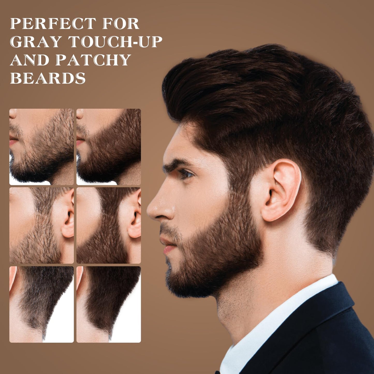Yargkos Hairline Shadow Powder, Dark Brown, Root Touch Up Powder for Instantly Gray Hair Cover Up, Women Color Root Coverage for Thinning Grey, Mens Roots Concealer for Hair Loss Beard Line, #3