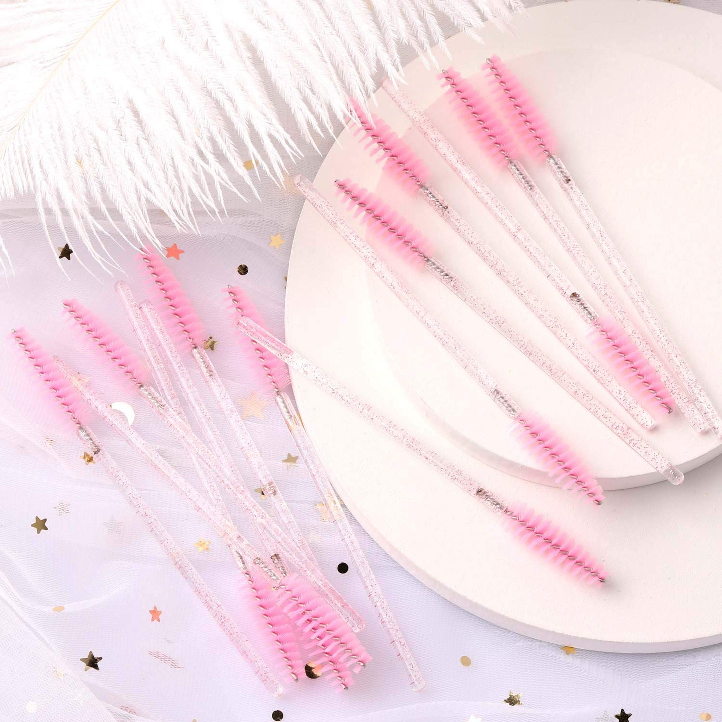 Disposable Mascara Wands - 1000 Colorful Eyelash Brushes & Spoolies for Extensions