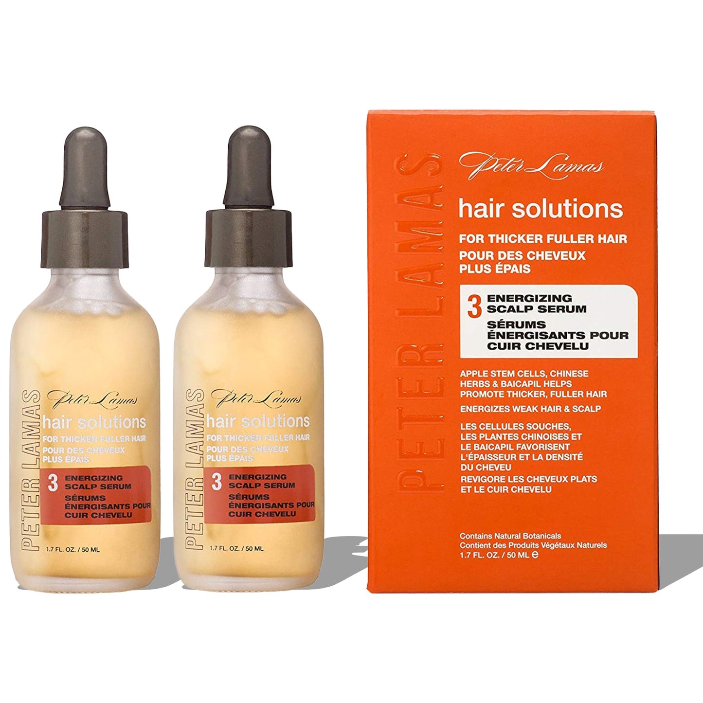 Peter Lamas Energizing Biotin & Stem Cells Scalp Serum | Hair Regrowth for Men + Women | Vegan Paraben Sulfate Free, Grow Thicker Fuller Hair by Addressing the Root Cause of Hair Loss (Pack of 2)