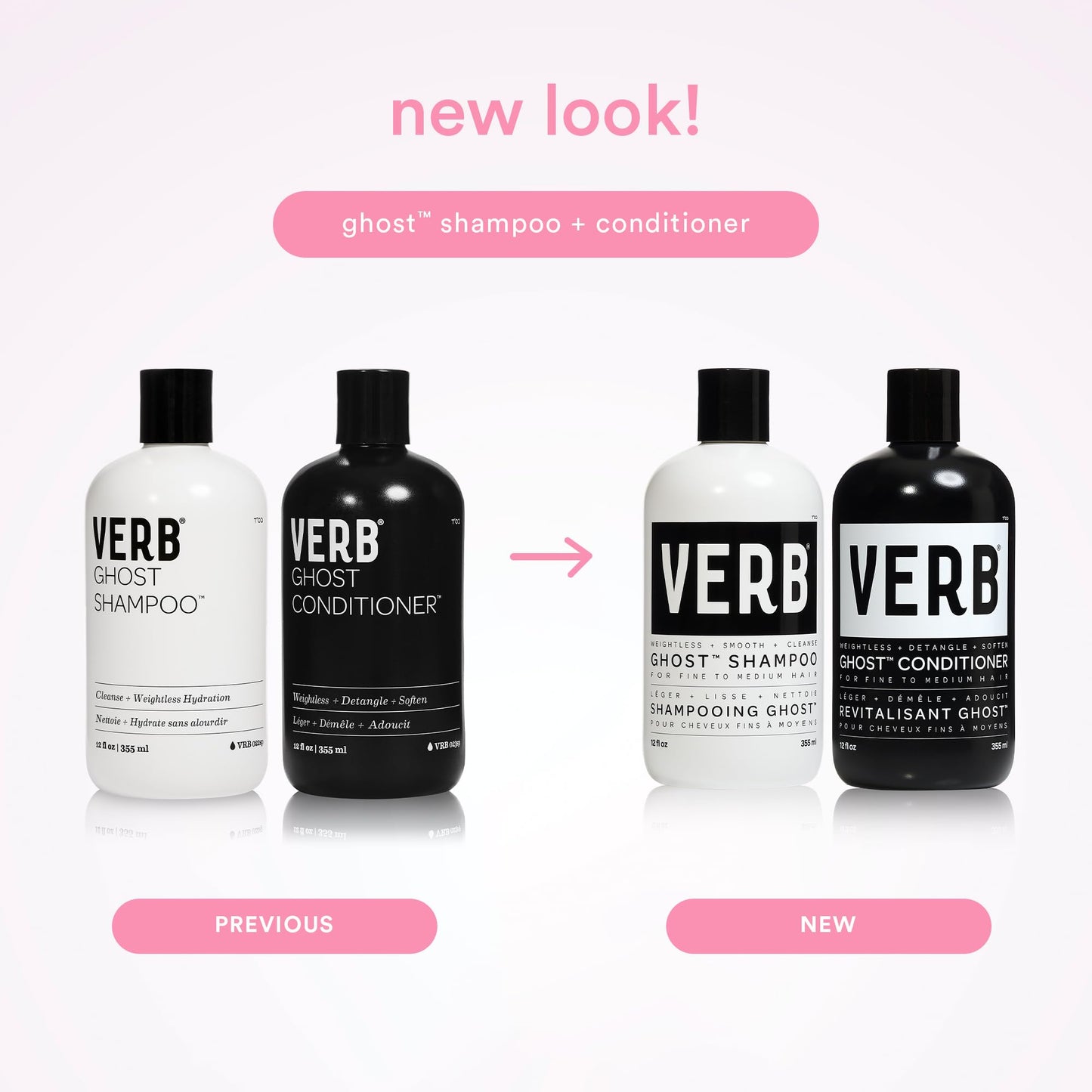 VERB Ghost Conditioner, 12 fl oz- Infused with Moringa Oil -Moisturizes Fine and Weighed Down Hair - Vegan, No Parabens or Harmful Sulfates