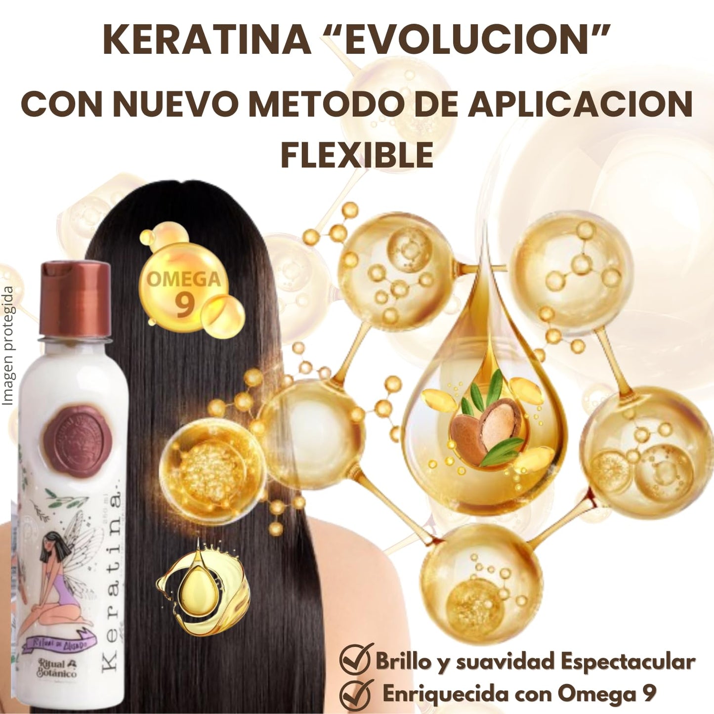 Ritual Botánico Keratina Orgánica 250 ML | Aporta Brillo, Sedosidad y Nutrición | Botox Capilar sin Formol | Hair Straightener con 12 Aceites Naturales