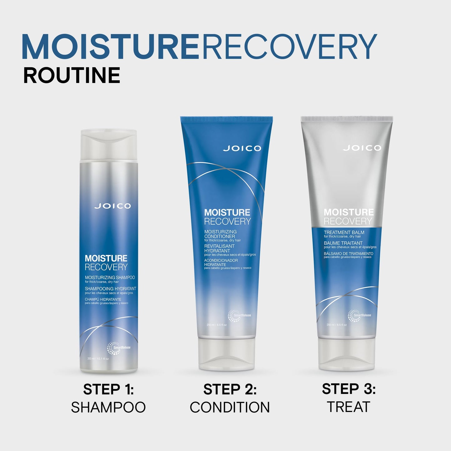 Joico Moisture Recovery Moisturizing Conditioner | For Thick, Coarse, Dry Hair | Restore Moisture, Smoothness, Strength, & Elasticity | Reduce Breakage | With Jojoba Oil & Shea Butter | 8.5 Fl Oz