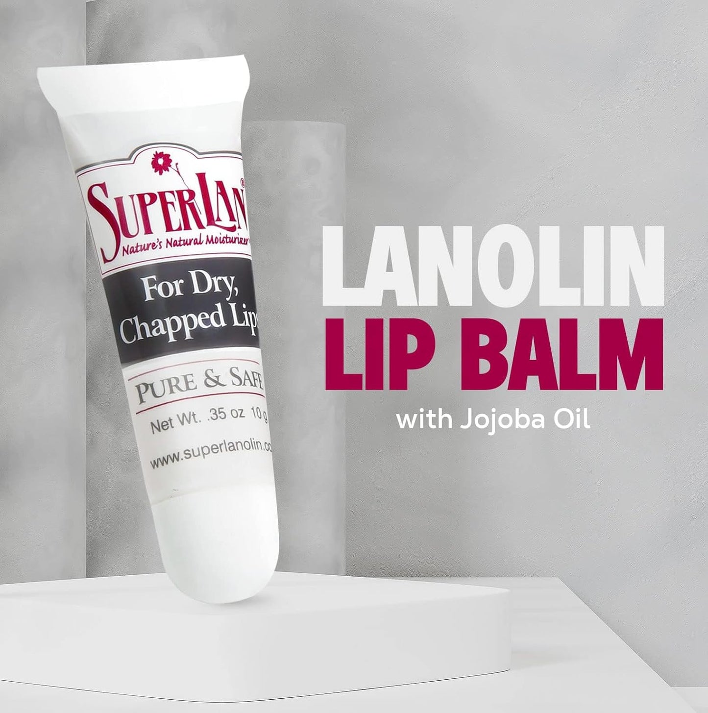 Organic Lanolin Lip Balm 3-Pack | Hydrating Lip Care for Cracked Lips & Nipple Cream