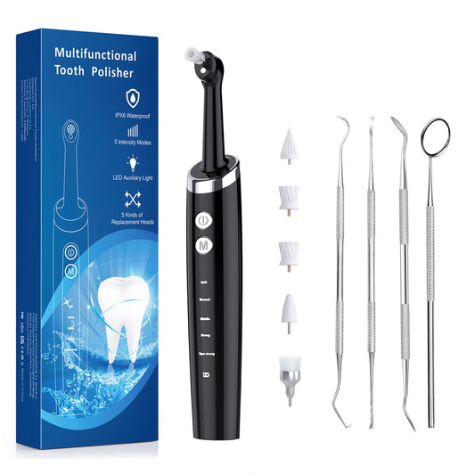 Heartyfly Dental Tools, Electric Tooth Polisher & Manual Teeth Cleaning Kit for Cleaning and Polishing of Tooth, All in One for Total Tooth Care, Removing Stains and Tartar & Brighten and Polish Teeth