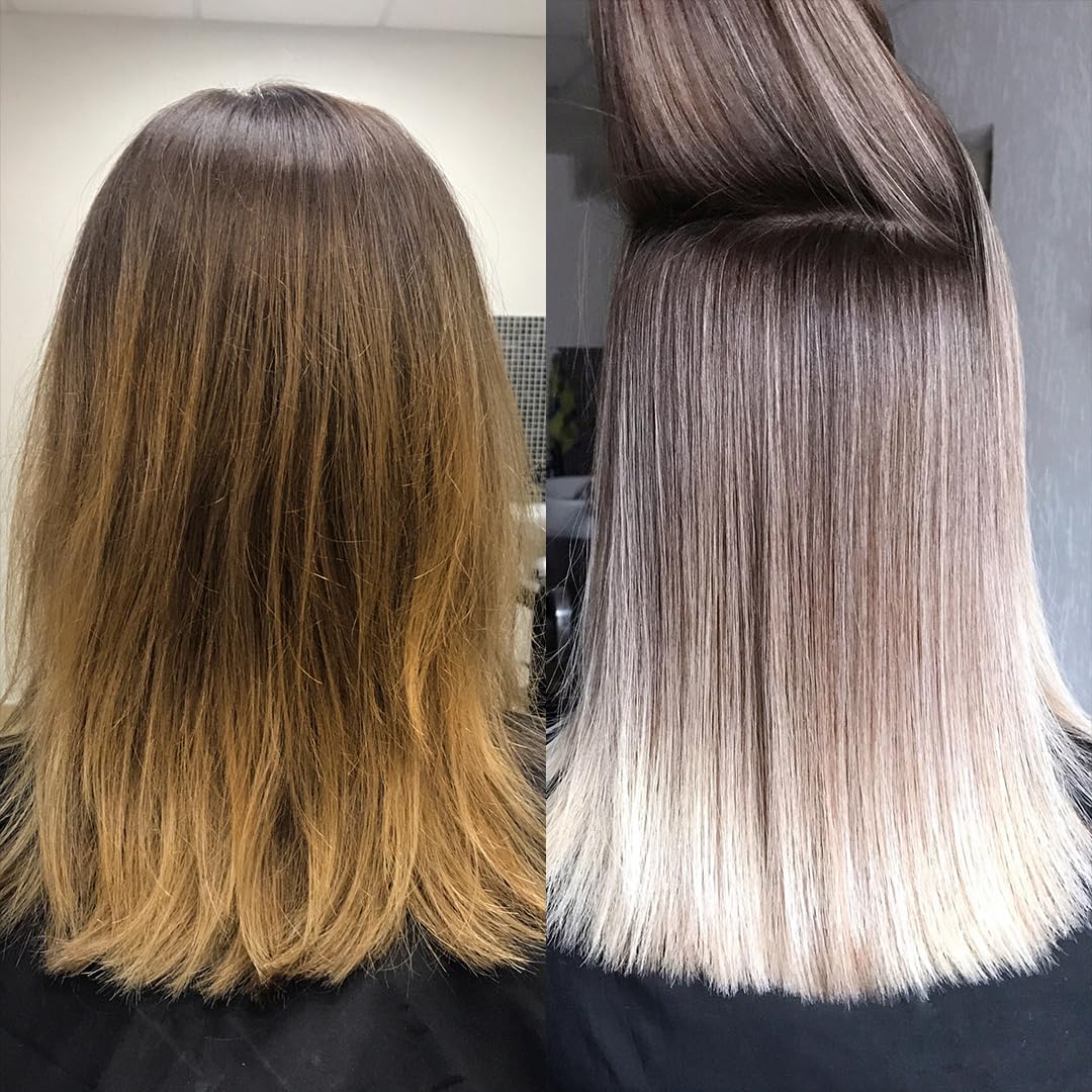 HAIR BAR NYC 20 Volume - Blond Plex Anti-Yellow Porfessional Lightening System for Charcoal Hair Bleach - Violet Developer with Plex, Reduce Brassy, Eliminates Orange Tones 33.8oz/1lt
