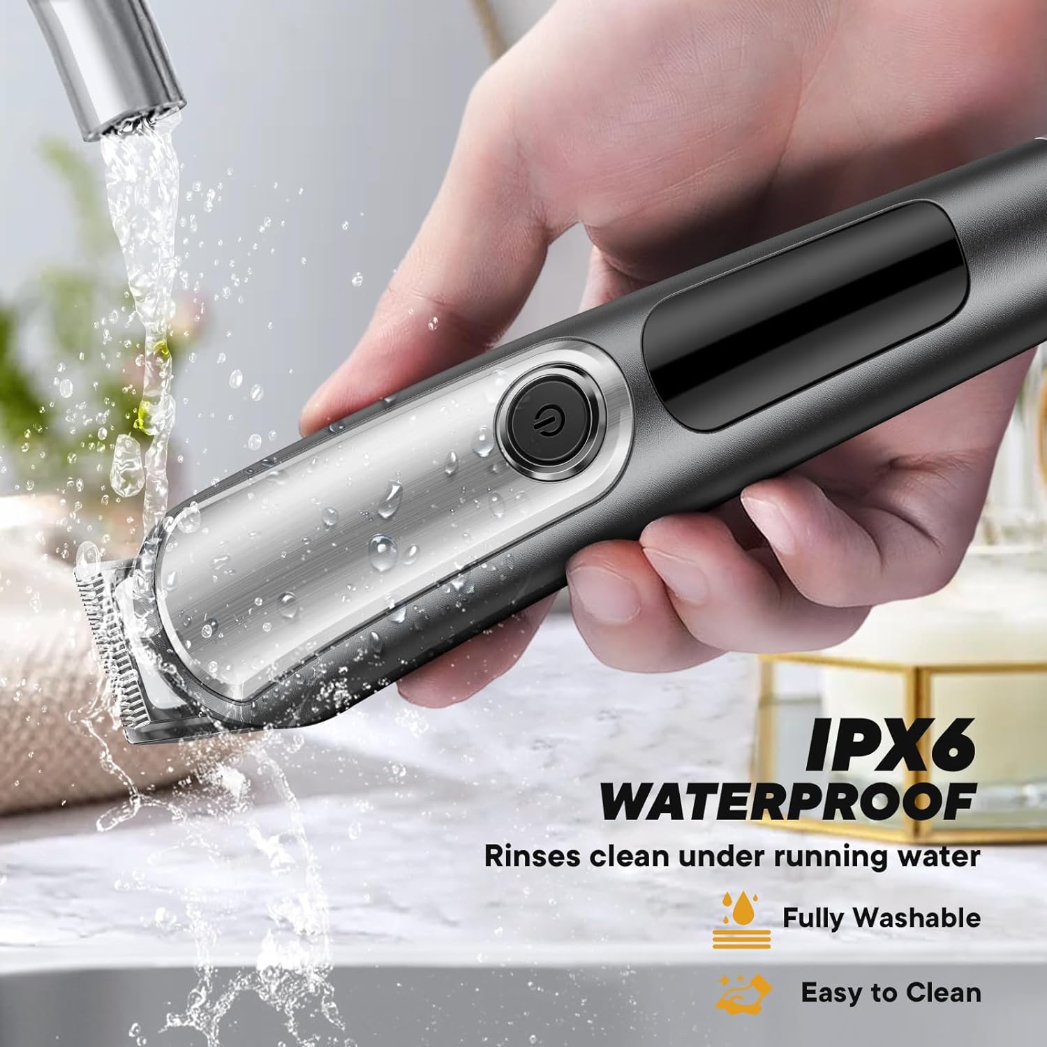 Beard Trimmer for Men - Cordless Waterproof Grooming Kit with LED Display