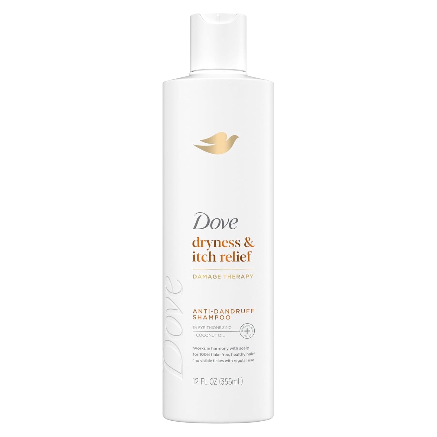 Anti-Dandruff Shampoo for Dryness & Itch Relief - Dove Dermacare Scalp, 3 Bottles (12 FL OZ Each)