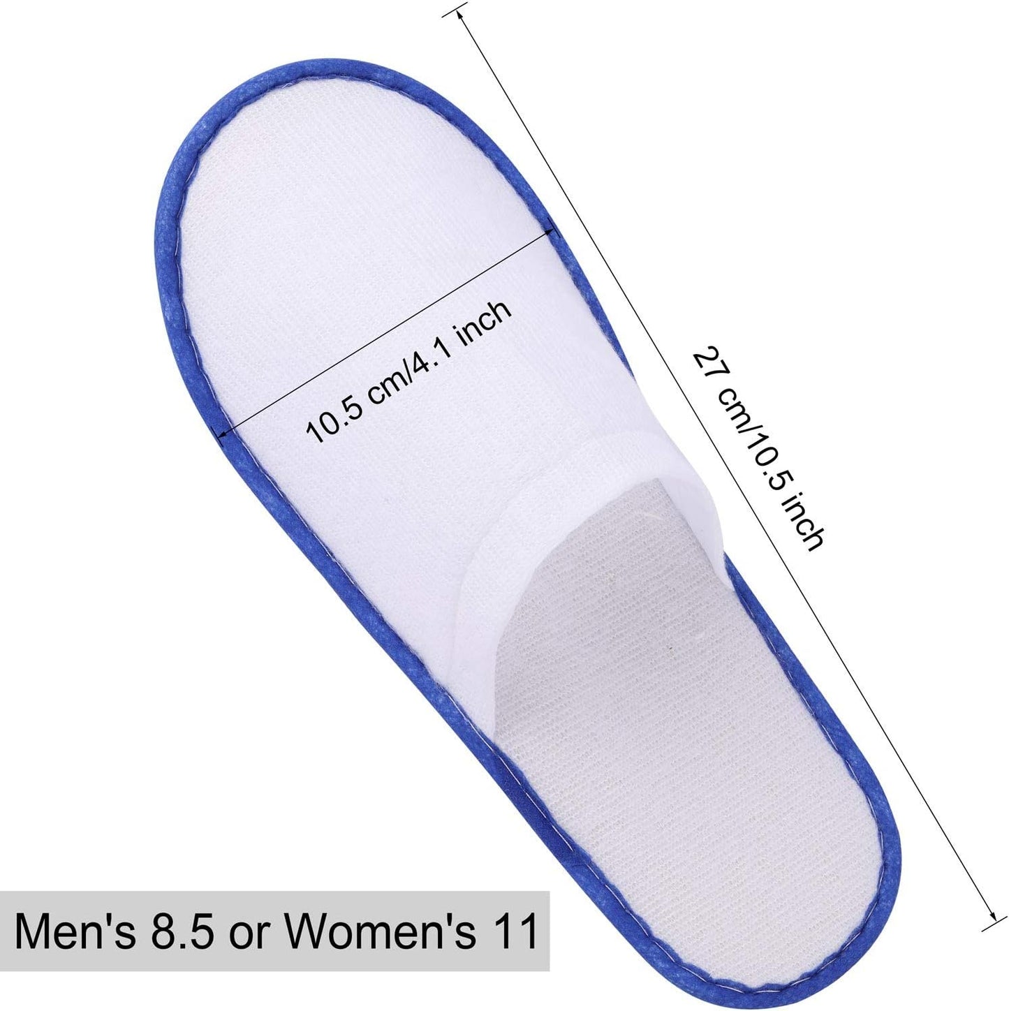 Disposable Spa Slippers for Hotel Guests - 24 Pairs Closed Toe Flip Flops, Super Comfort