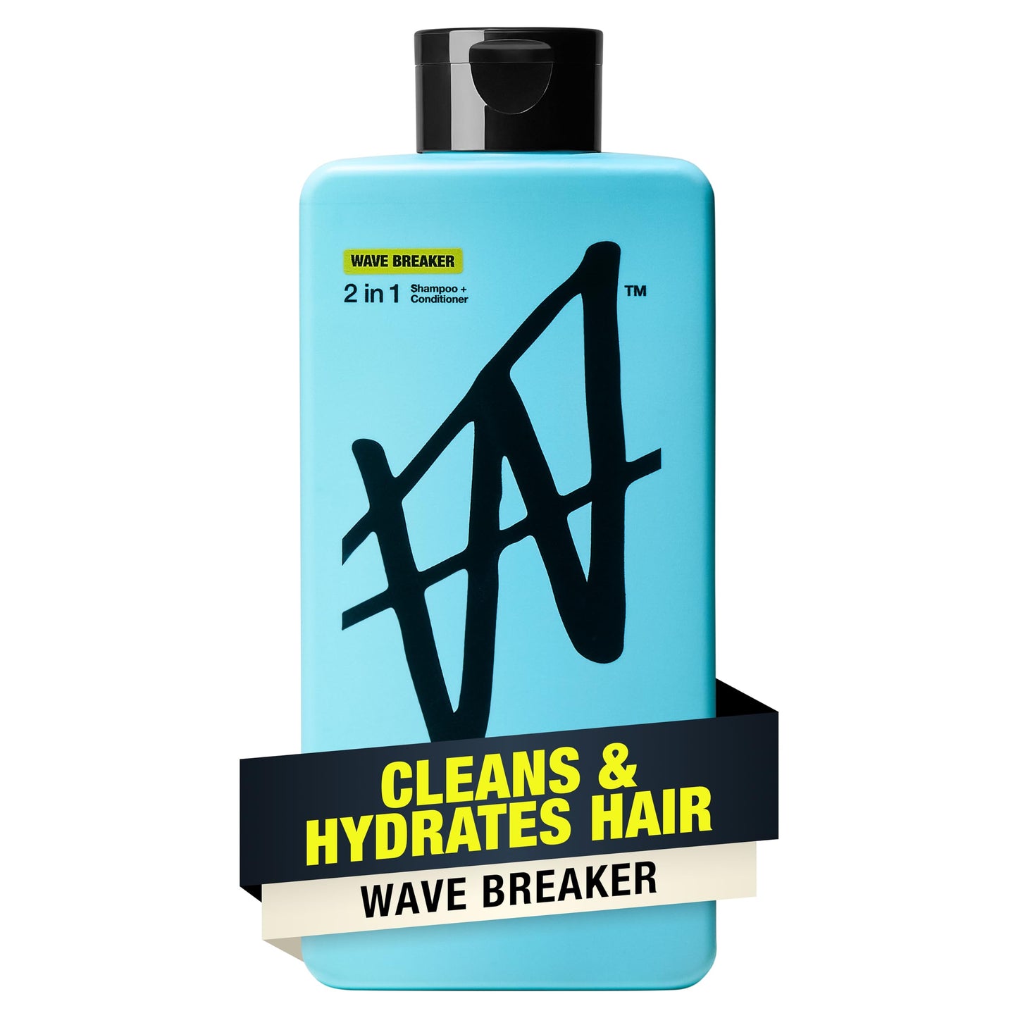 W by Jake Paul Hydrating Mens Shampoo and Conditioner 2 in 1 for All Hair Types, Vitamin-Infused, No Artificial Dyes, Wave Breaker, 16 fl oz