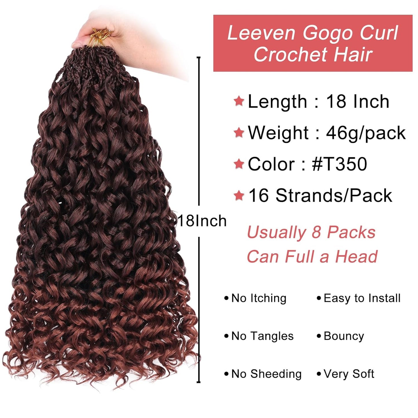 10 Inch Ombre Honey Blonde Gogo Curl Crochet Hair - 8 Packs Ocean Wave Short Curly Braids for Women & Kids