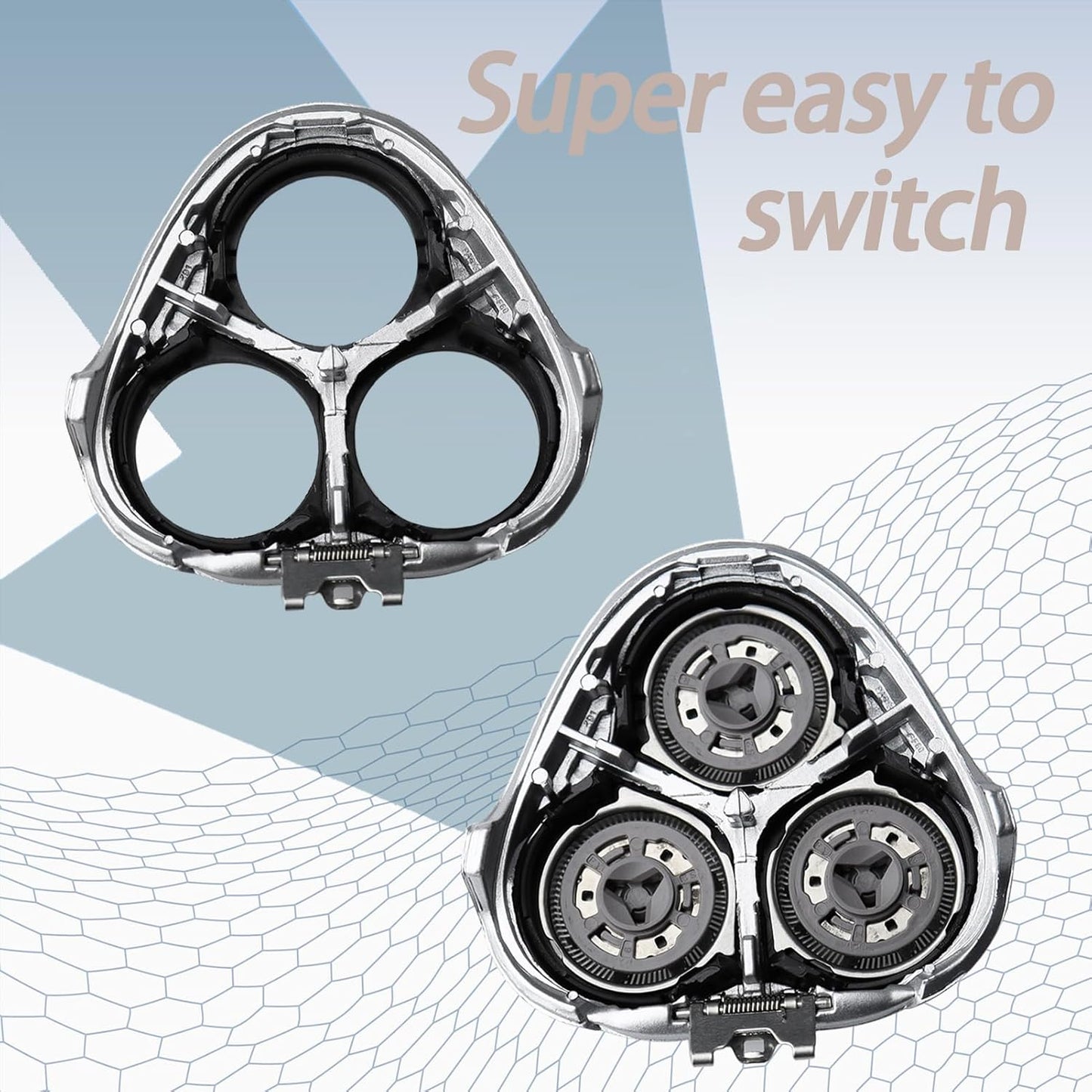 Philips Norelco Series 5000 Shaver Replacement Heads - 6-Pack Rotary Blades for Fast, Smooth Shaving