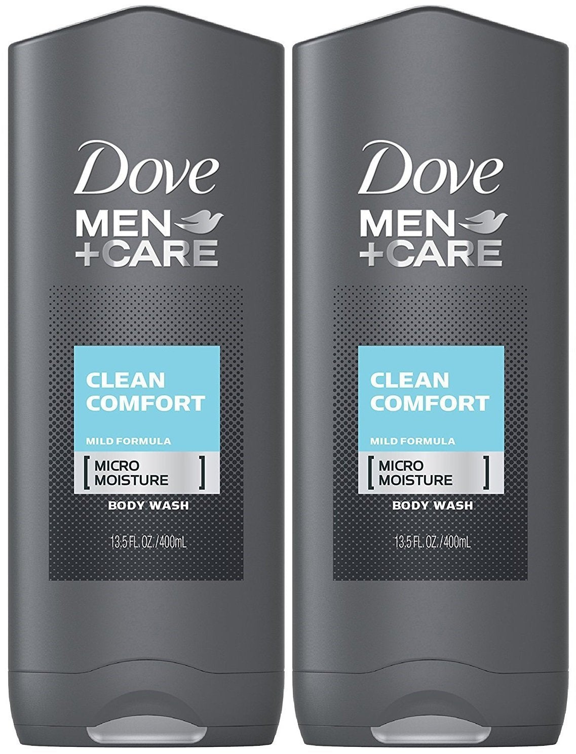 Dove Men+Care Clean Comfort Body & Face Wash - 13.5 oz (Pack of 3) - Total 2.16 lb