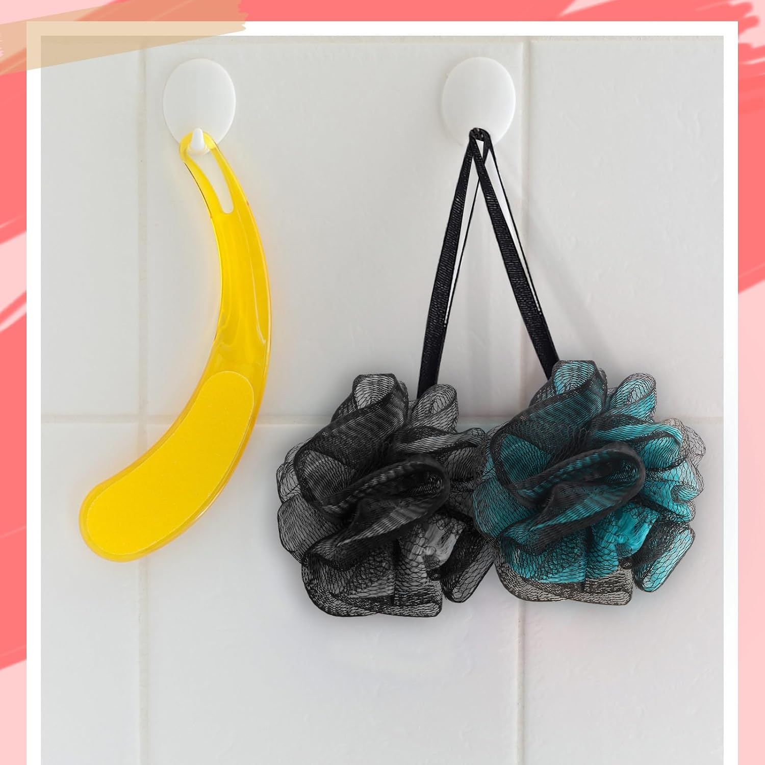 Travel Size Loofah Set - 12 Individually Wrapped Mini Bath Sponges with Case (Black, 25g)