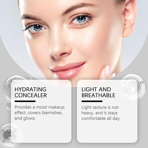 EELHOE Under Eye Concealer, EELHOE Under Eye Concealer For Dark Circles, Neutraln Under Eye Brightener Instantly Waterproof And Sweatproof (Ivory)