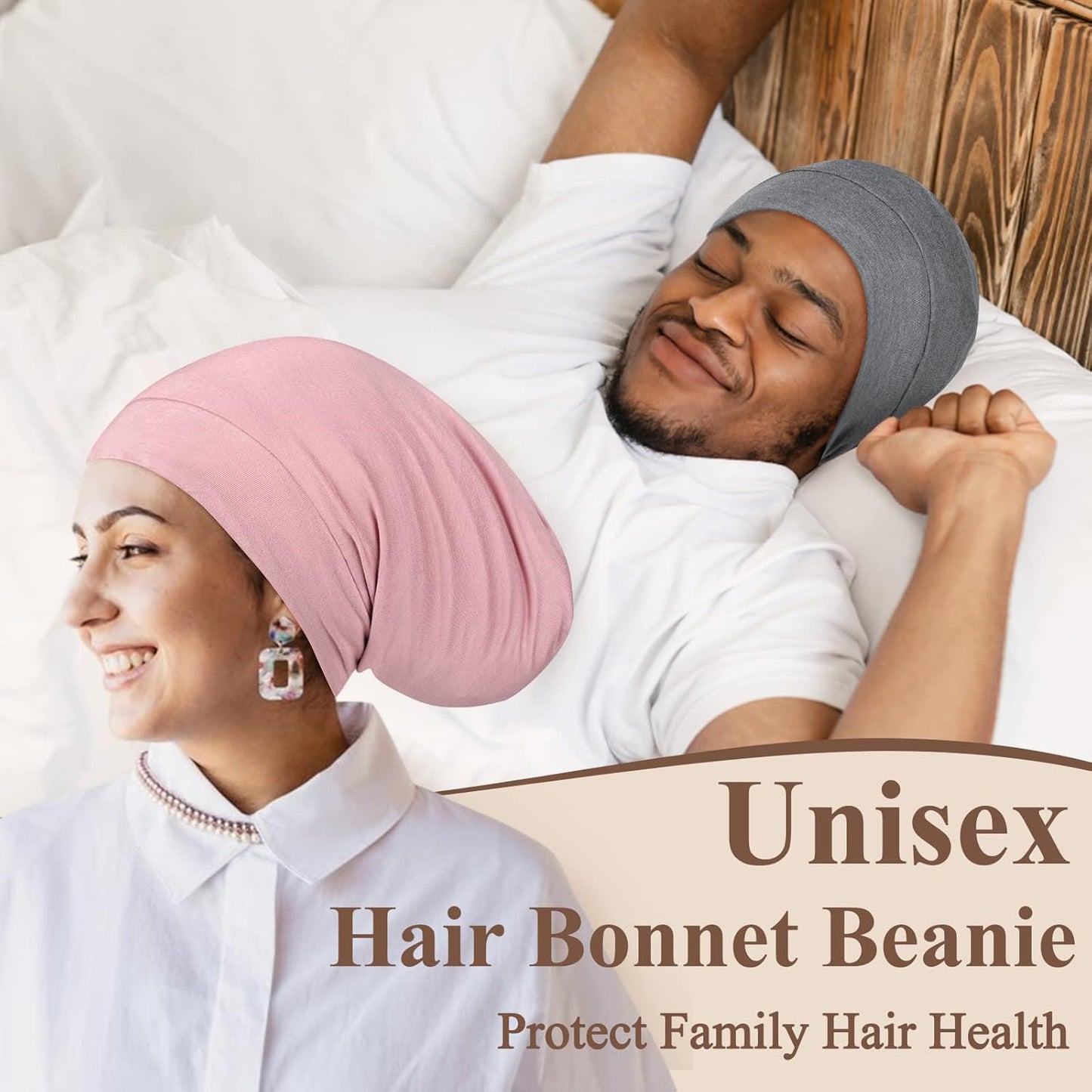 100% Silk Dreadlock Cap & Bonnet for Sleeping - Extra Large Hair Cover for Men & Women