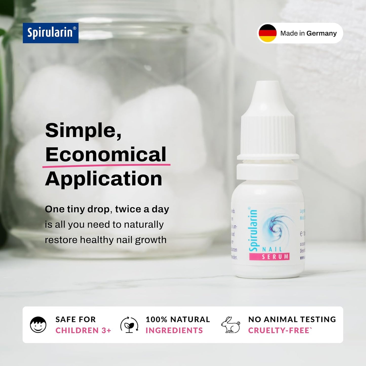Nail Serum for Discolored Nails - Natural Remedy for Healthy Fingernails & Toenails | 0.34 Fl Oz Made in Germany