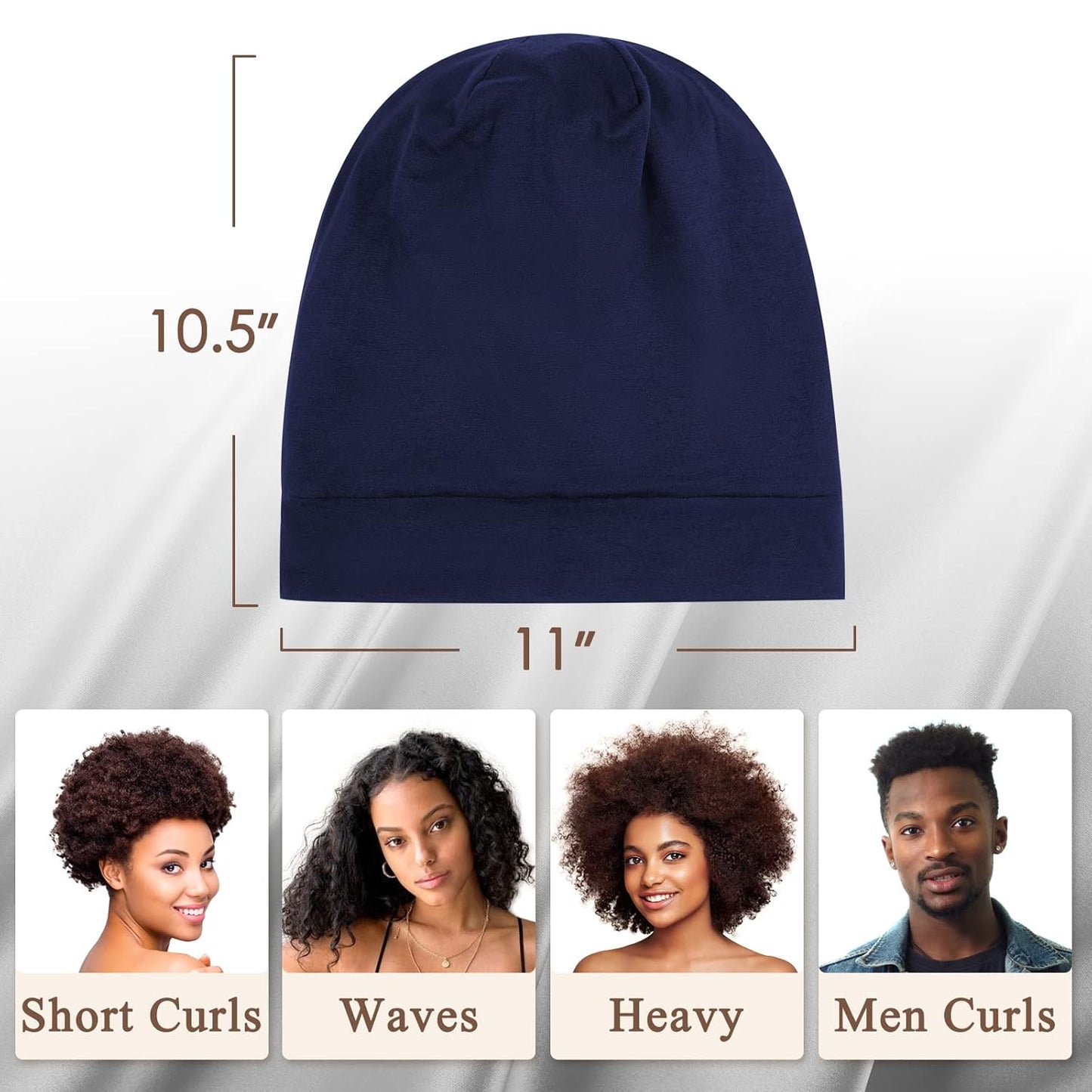 100% Silk Dreadlock Cap & Bonnet for Sleeping - Extra Large Hair Cover for Men & Women