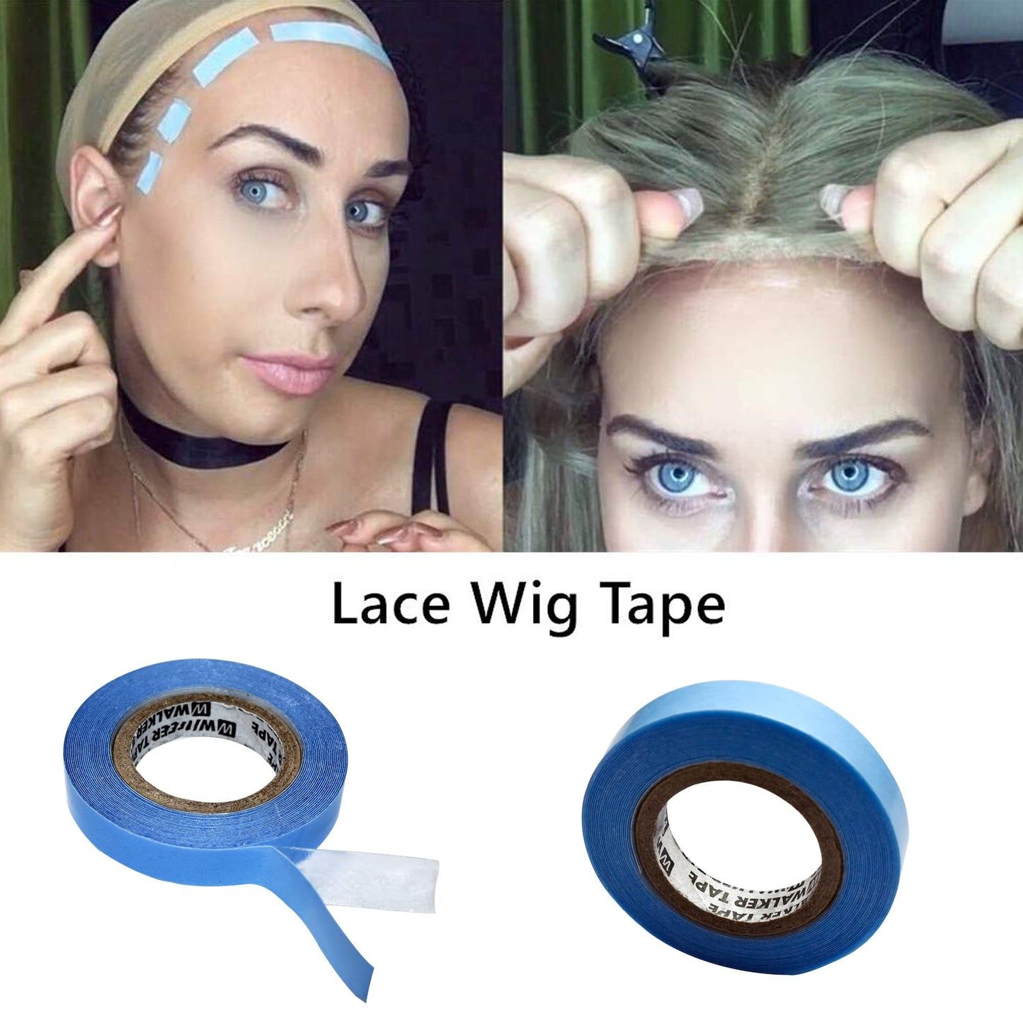 Lace Front Support Wig Tape Double Sided Waterproof Super Hold Adhesive for Wig Hair Extension Hair Pieces Lace Wigs Men's Toupee Beards Made in the USA Safe and Easy to Use (36Yard-1.0cm wide)