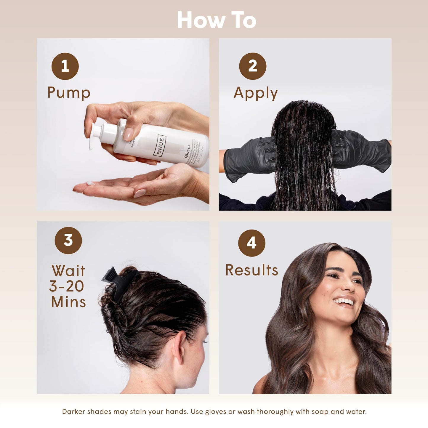 dpHUE Gloss+, Cool Medium Brown - 6.5 oz (8-12 Applications) - Semi-Permanent Hair Color & Conditioner - Lasts Up to Eight Washes - Paraben, SLS & SLES Sulfate Free - Vegan, Leaping Bunny Certified