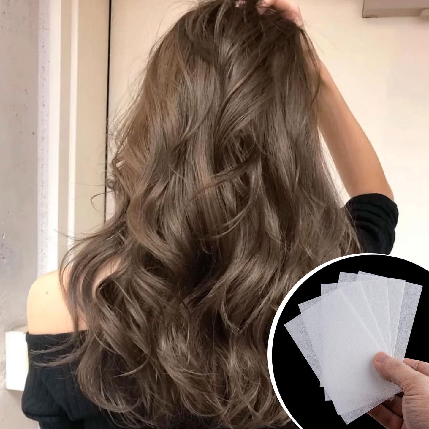 DC,CLISENCE 100pcs Breathable Hair Perm Paper, Disposable Perm End Papers, High Temperature Resistant Salon Home Hair Rollers Accessory for Cold Hot Perms Hair Curling