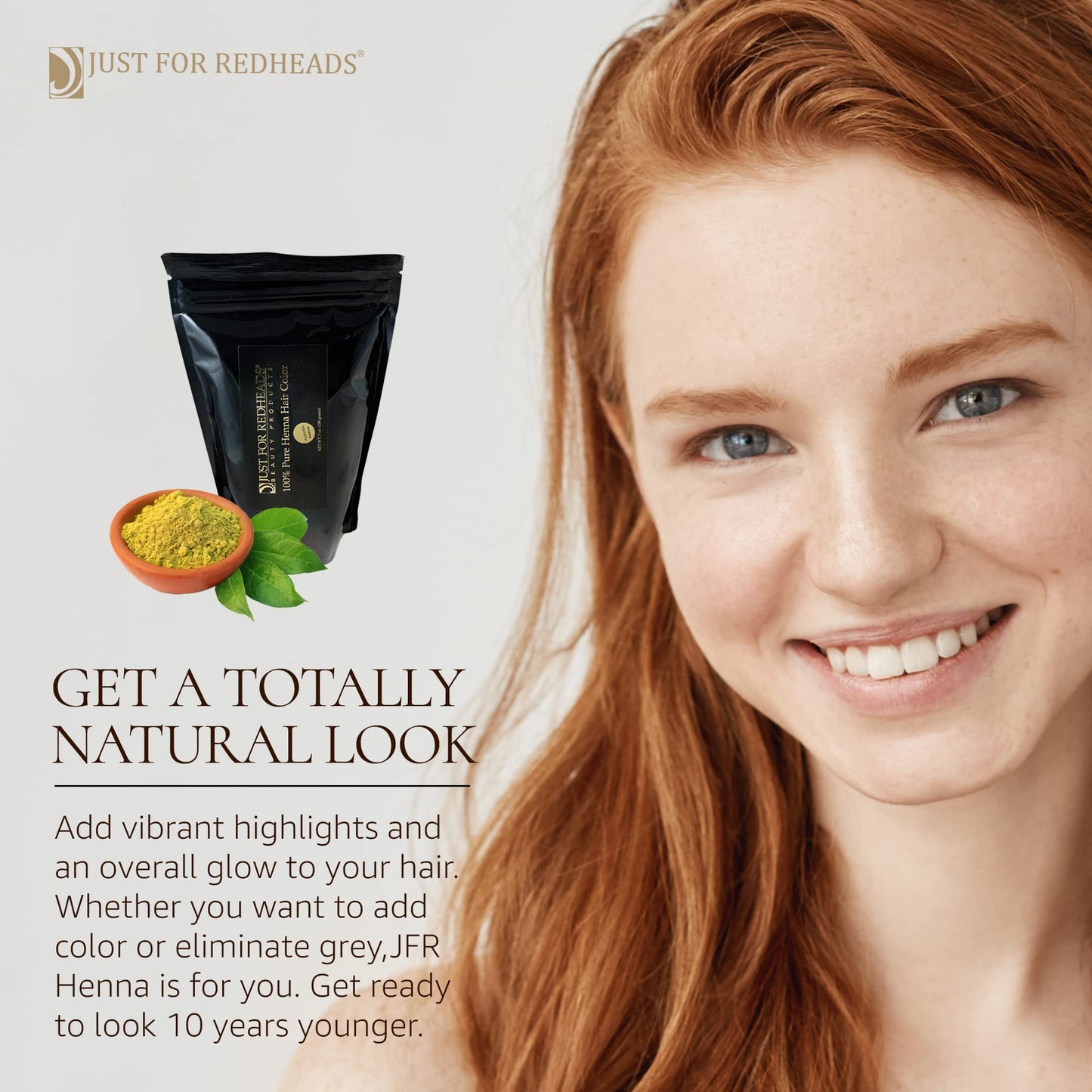 Just for Redheads Henna Hair Color for Redheads - 100% Dried Pulverized Leaves from Pure Lawsonia Plants (Strawberry Blonde)