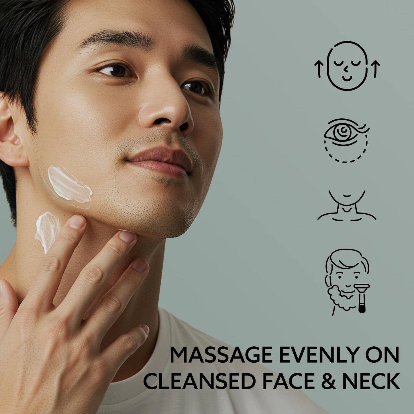 Korean 6-in-1 Men's Face Cream - Anti-Aging Moisturizer for Wrinkles, Dark Circles & Puffiness with Retinol & Hyaluronic Acid, 1.7 oz