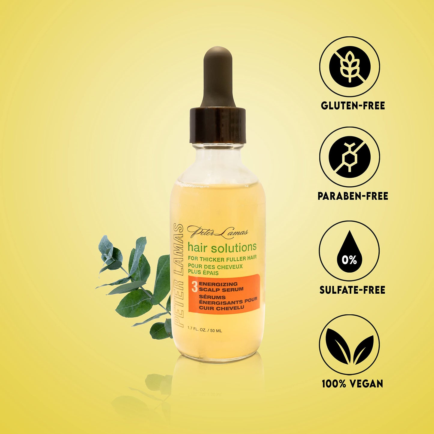 Peter Lamas Energizing Biotin & Stem Cells Scalp Serum | Hair Regrowth for Men + Women | Vegan Paraben Sulfate Free, Grow Thicker Fuller Hair by Addressing the Root Cause of Hair Loss (Pack of 2)