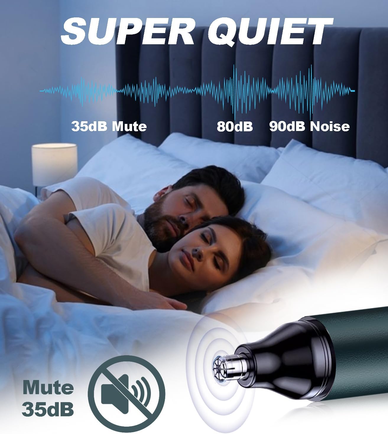 Professional USB Rechargeable Nose Hair Trimmer for Men - Painless, Waterproof, 14,000 RPM