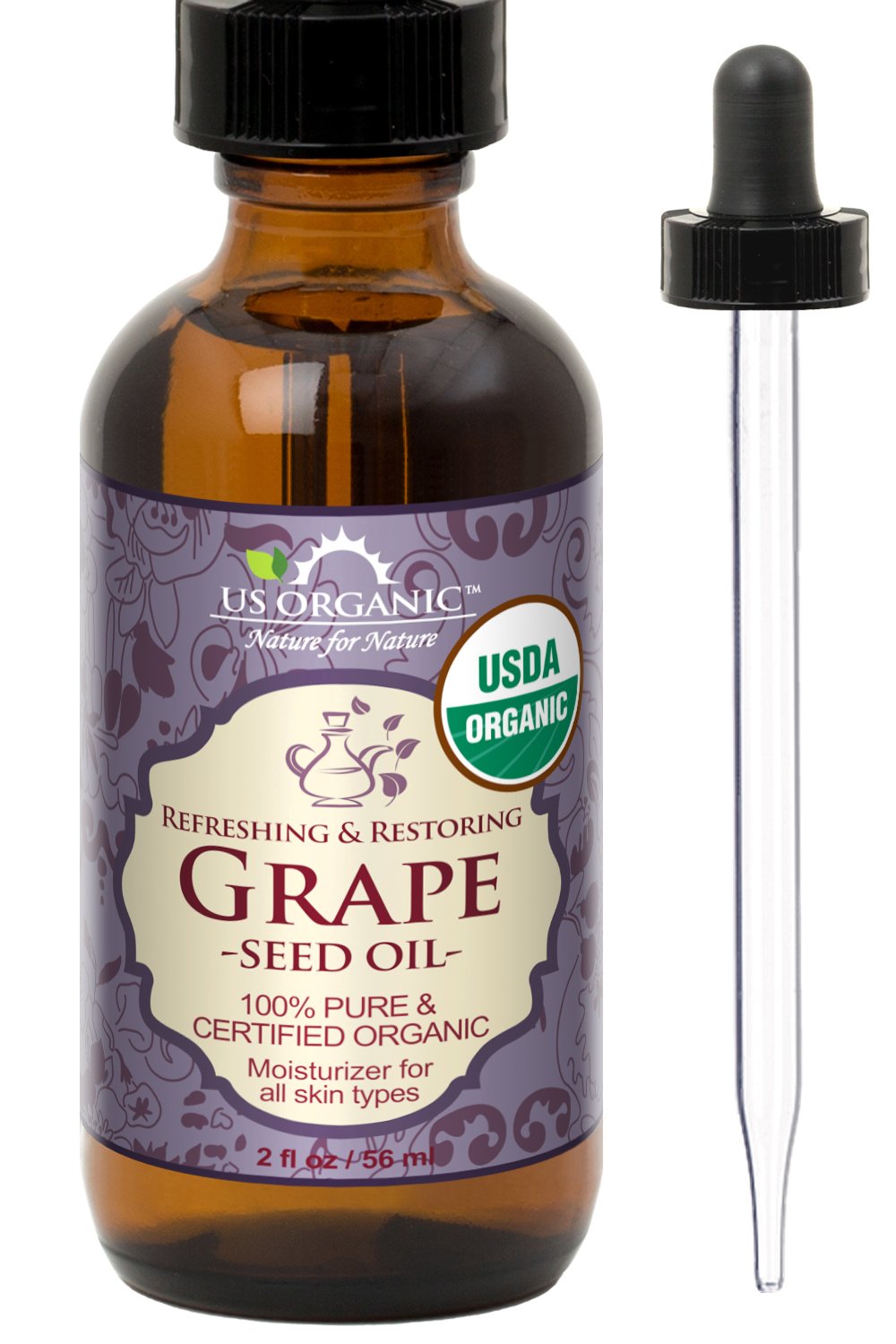USDA Organic Sea Buckthorn Oil - 100% Pure Virgin, Anti-Aging Face & Hair Treatment, 1 oz