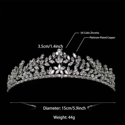 Sparkly Small Zircon Wedding Crowns and Tiaras for Women Cubic Zirconia Quinceanera Crown Sweet 16 Tiara Little Silver Gold Headband Crystal Headpieces Coronas Para 15 Anos Quinceaneras 2023 (Silver