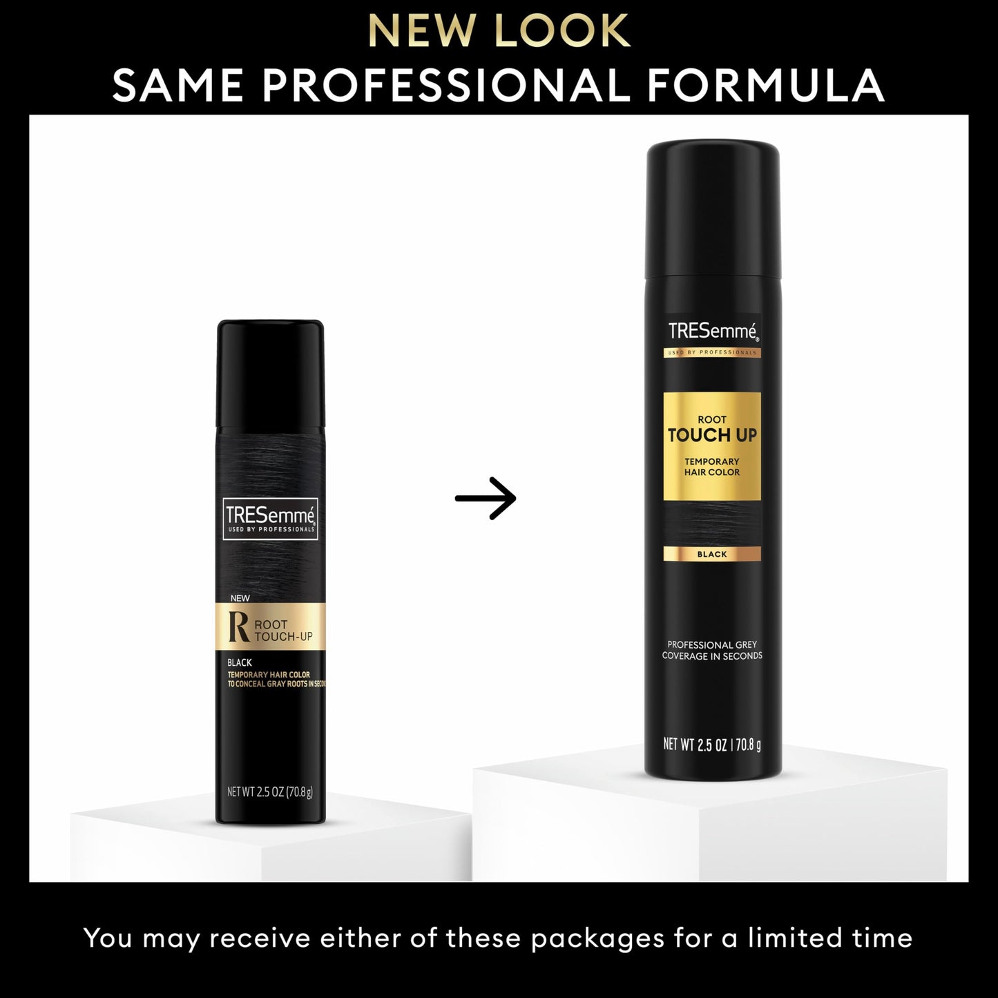 TRESemmé Root Touch-Up Temporary Black Hair Hair Color Touch-Up Spray, Ammonia-free, Peroxide-free Root Cover-Up Spray 2.5 oz
