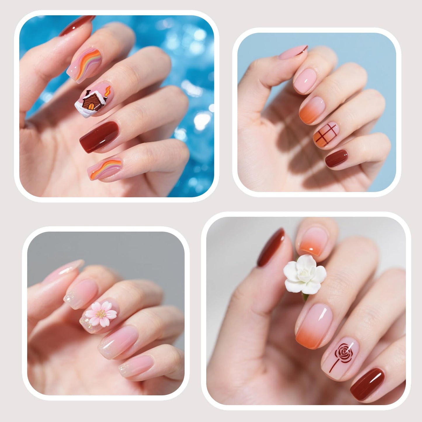 NEEXUAAN Red Jelly Nail Polish, Cherry Red Quick Dry Nail Polish, No UV Lamp Needed, Streak Free Fingernail Polish for Salon Manicure and Nail Art DIY at Home, 0.35 fl oz