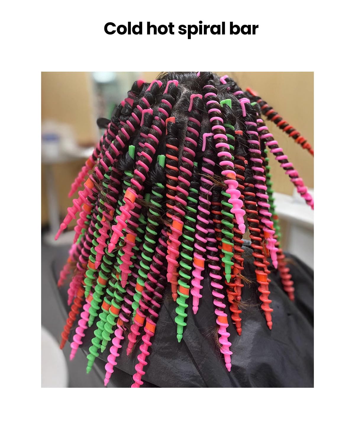 20-Pack Hair Curlers Spiral Perm Rods for Long and Short Hair, 15cm Spiral Curly Heatless Hair Ties for Women, DIY Hair Styling Rollers for Natural Curls and Waves
