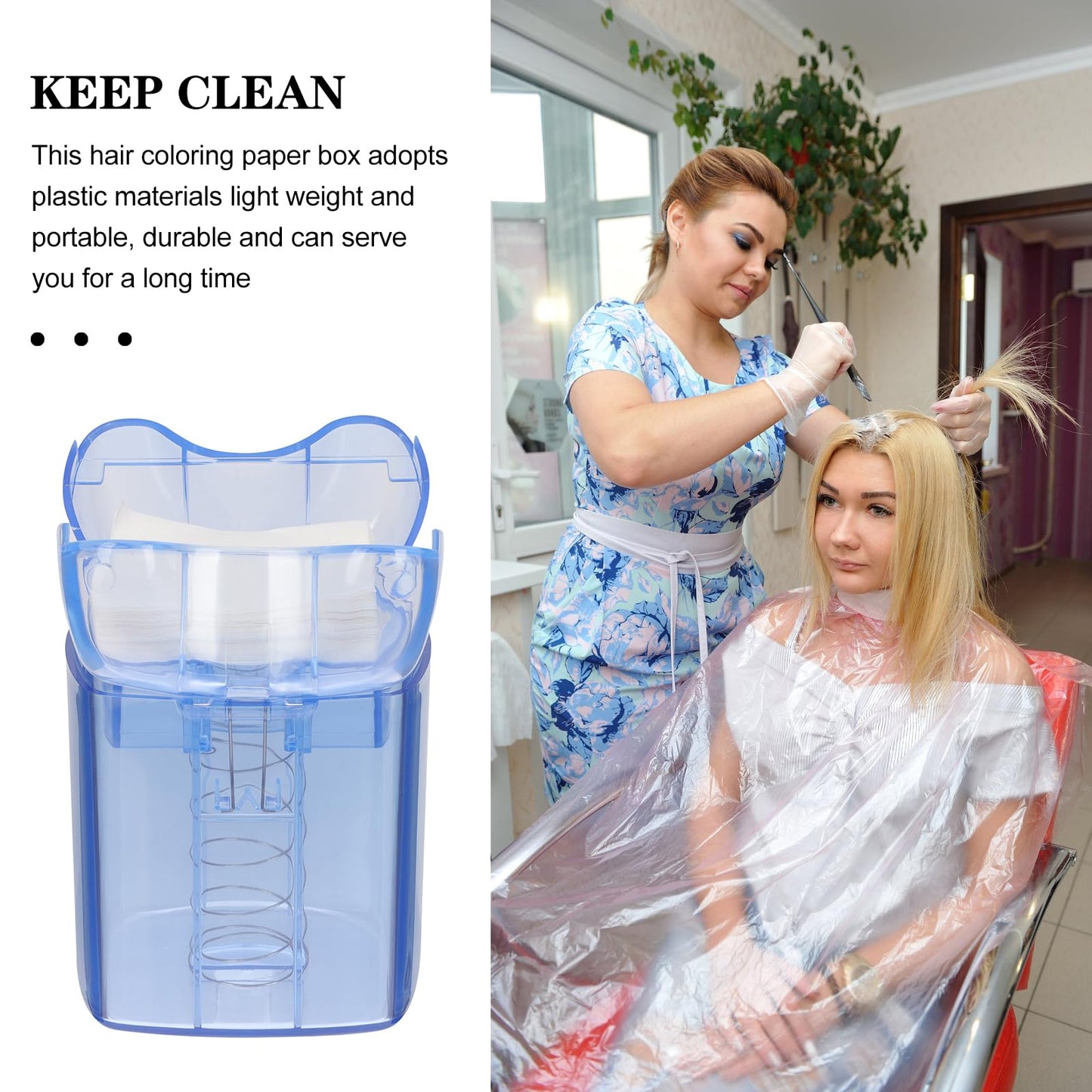 Perm Paper Storage Box Perm Paper Case Hair Dyeing Paper Dispenser Salon Utensils Hair Care Tools Salon Paper Holder Hair Color Accessories Perm Paper Organizer Perm Paper Holder