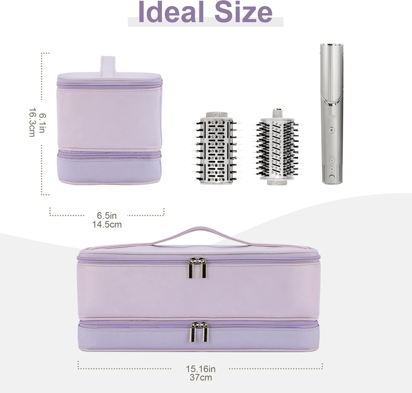 Dyson Airwrap Travel Case - Double-Layer Storage Bag for Shark Hair Dryer & Attachments
