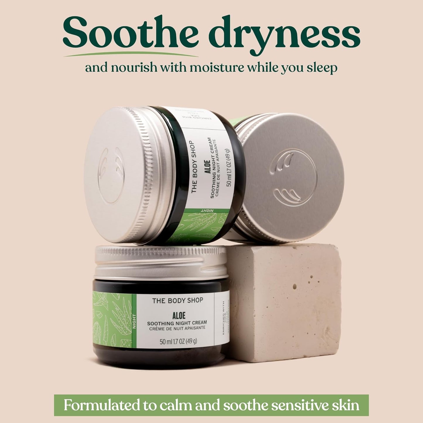 Aloe Vera Night Cream for Sensitive Skin | Vegan & Moisturizing | 50ml