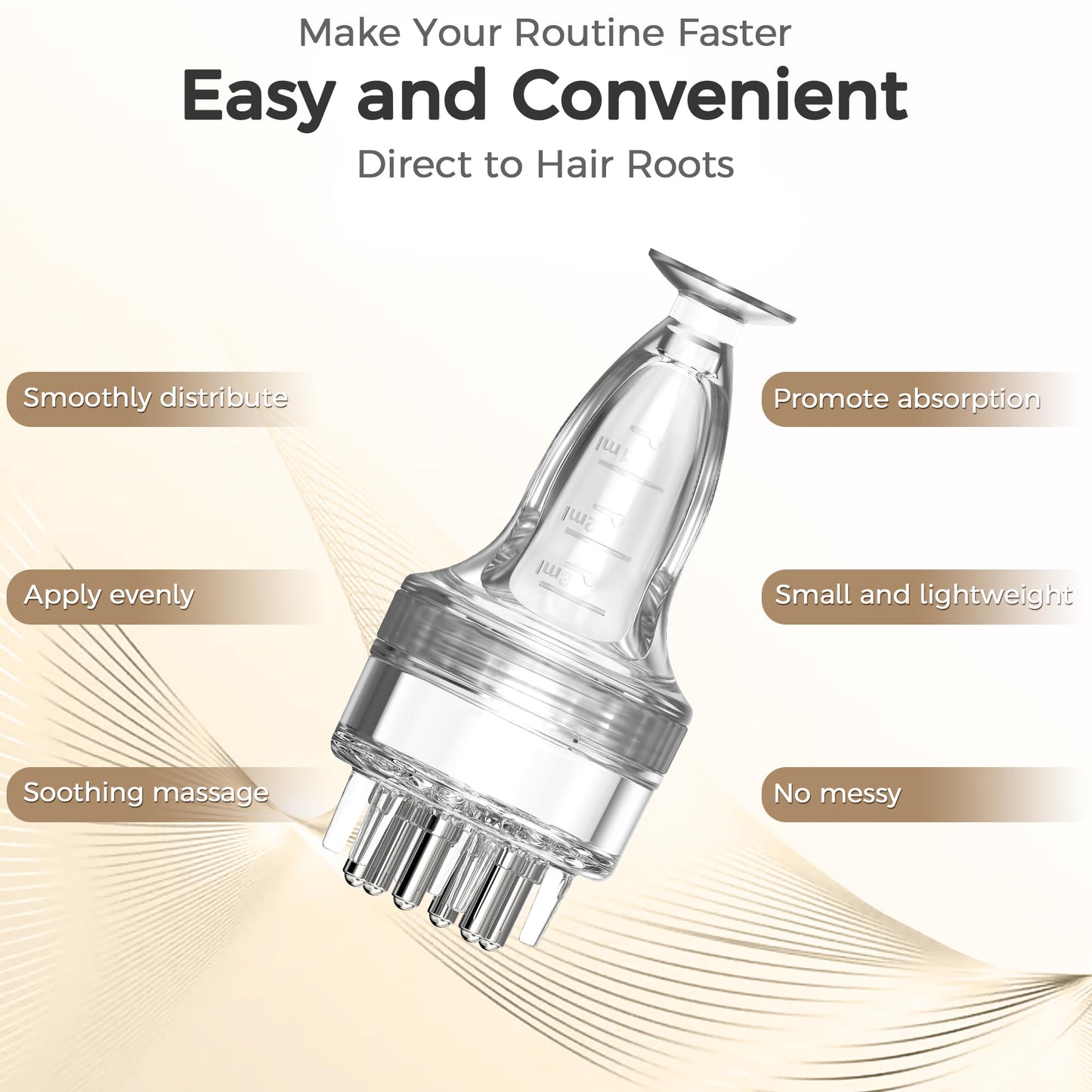Minoxidil Applicator, Quick Efficient Apply No Messy Hair Serum Applicator Small Minoxidil Applicator Tool, Hair Applicator Bottle Minoxidil Brush Scalp Applicator Comb Dedicated to Minoxidil
