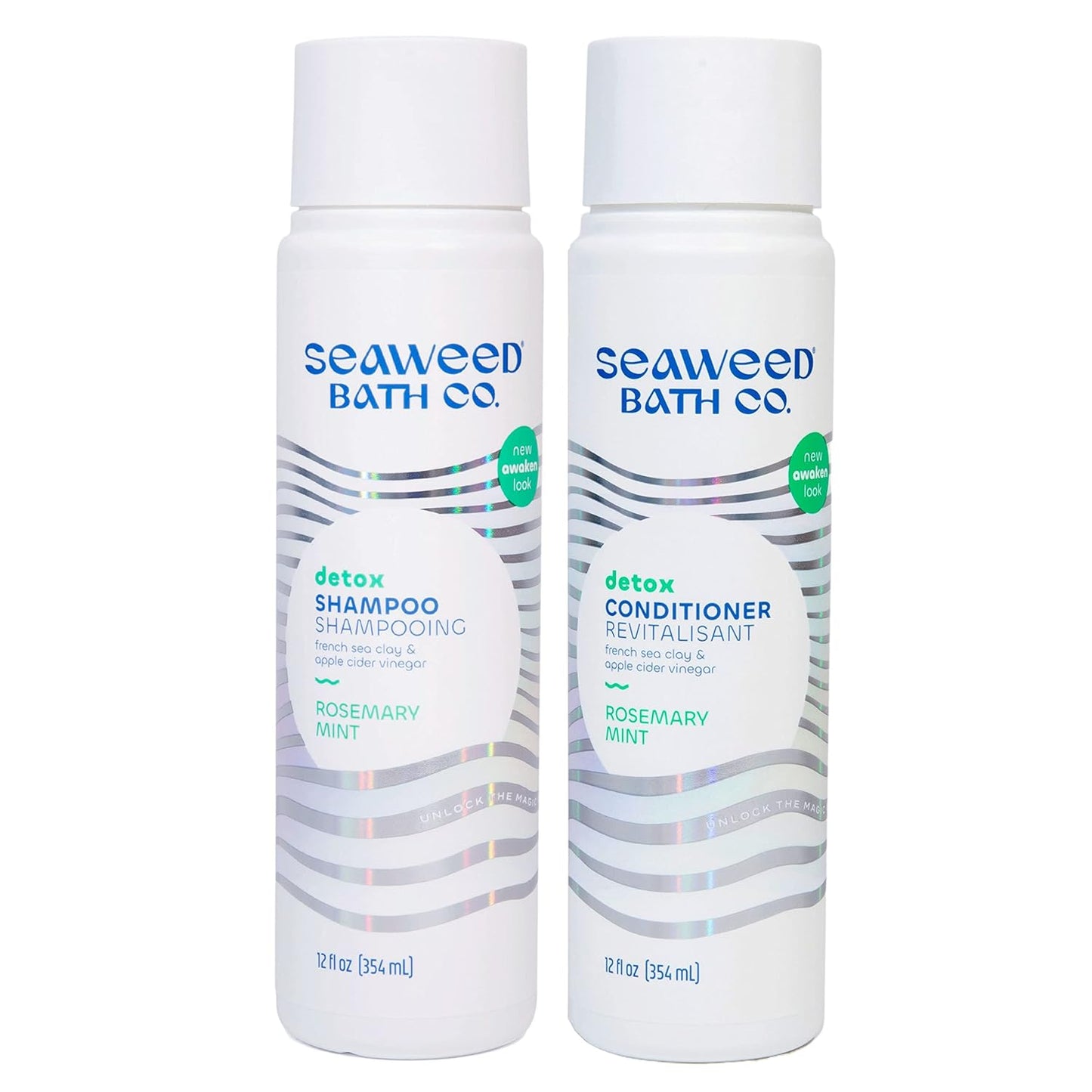 Gentle Shampoo & Conditioner Set - Unscented Hair Care with Hyaluronic Acid & Argan Oil for Sensitive Scalps - 12 oz (Pack of 2)