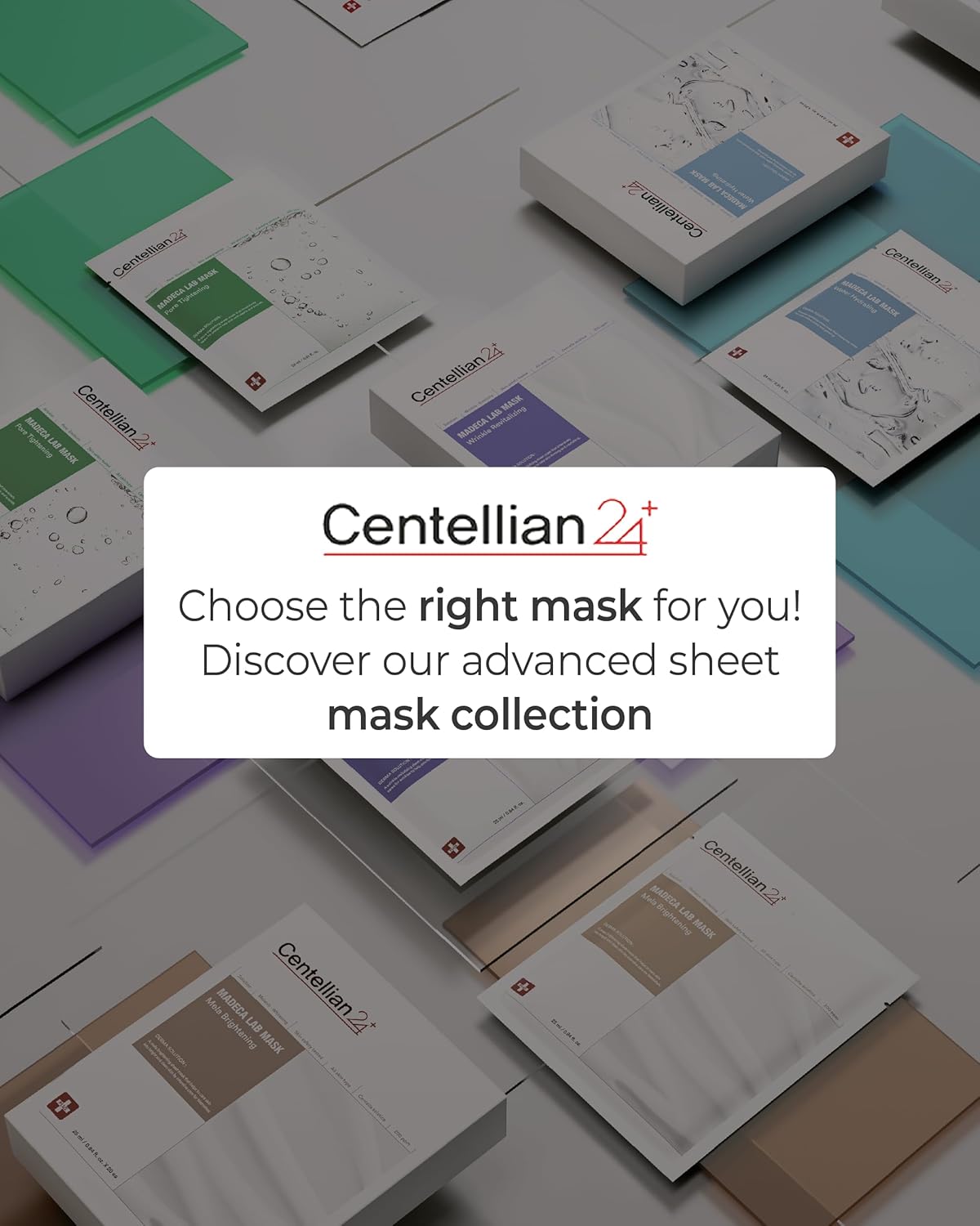 Madeca Mask 24 Pack - Wrinkle Revitalizing Face Sheet Masks with Centella Asiatica & Niacinamide for Skin Elasticity & Instant Lift