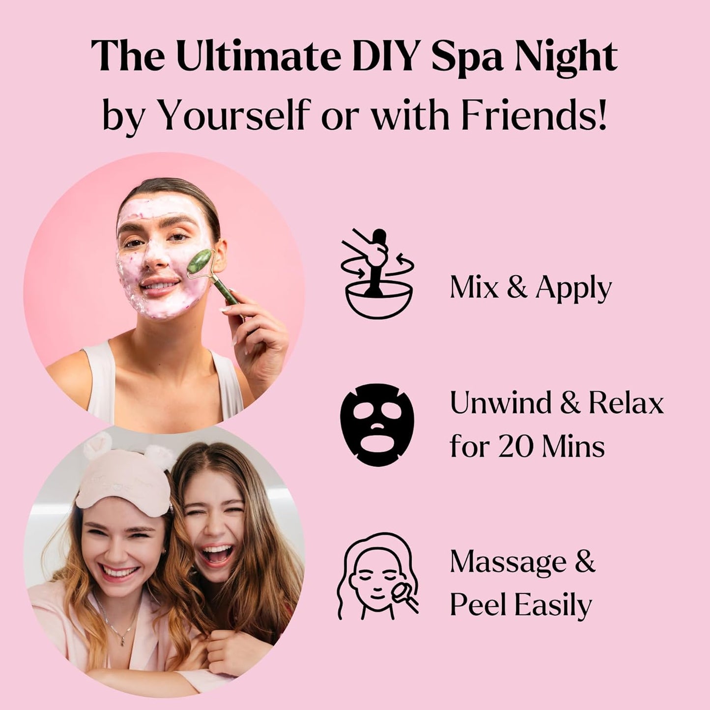 Bulgarian Rose Hydrating Jelly Face Mask - Brightening & Nourishing with Free Jade Roller | 23 Oz Professional Vajacial Mask