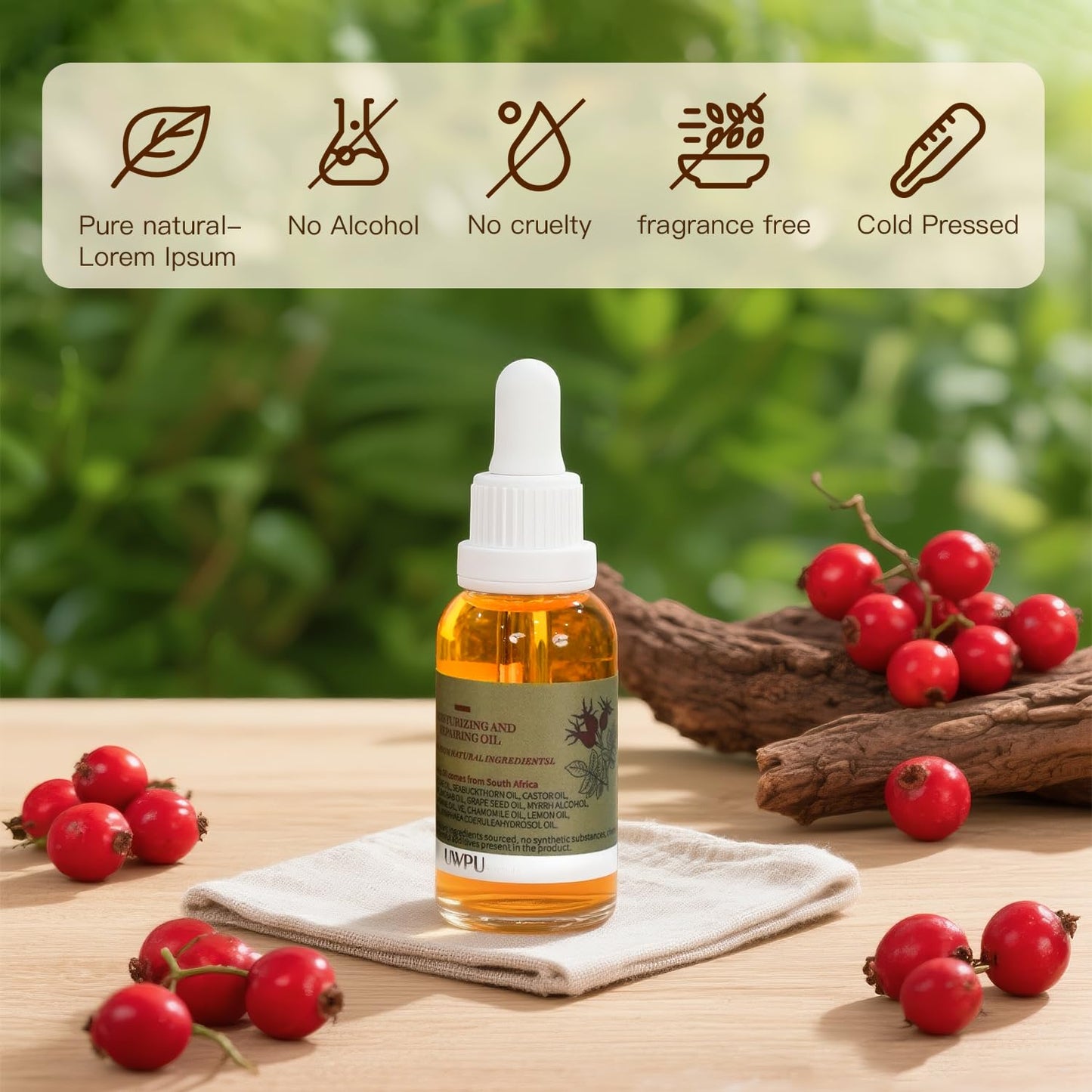Vitamin E Oil 80,000 IU with Bakuchiol for Wrinkles & Scars - 30ml Natural Skin Moisturizer