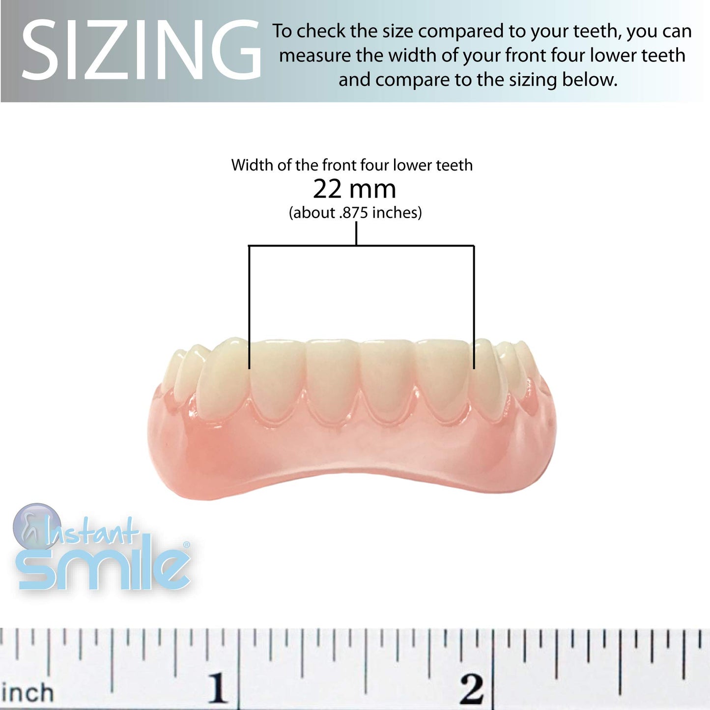 Instant Smile Professional Cosmetic Lower Teeth - New from Hand crafted detail, custom fit at home!