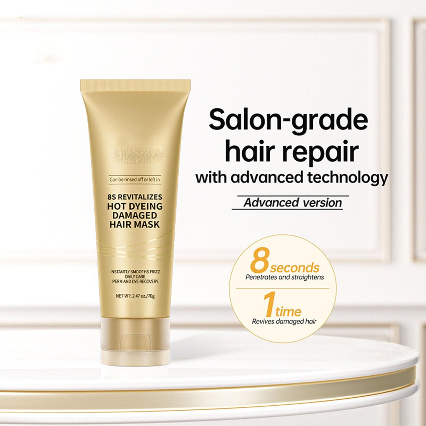 gemdwpw Hot Dyeing Damaged Hair Mask, 8s Revitalizes Hot Dyeing Damaged Hair Mask