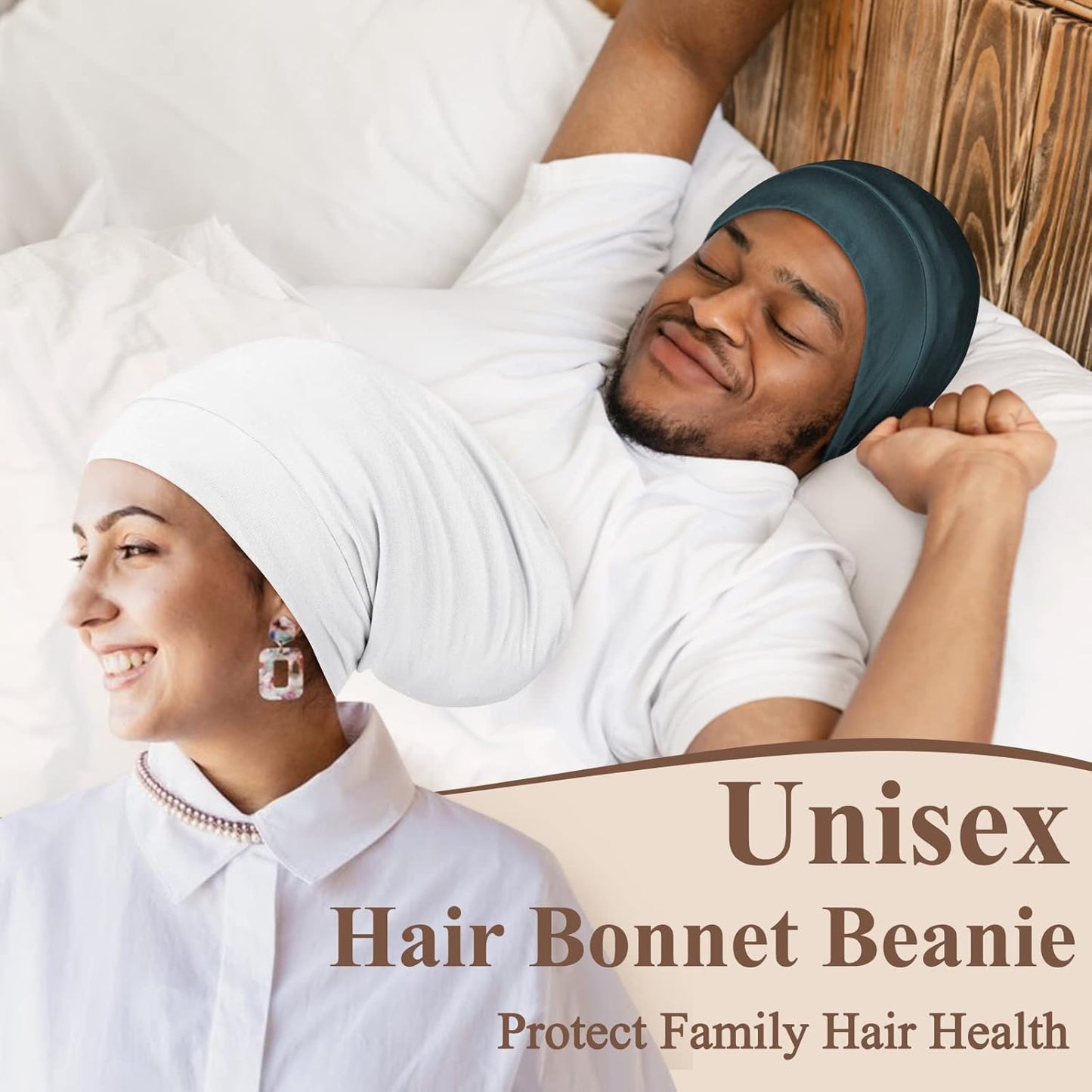 100% Silk Dreadlock Cap & Bonnet for Sleeping - Extra Large Hair Cover for Men & Women