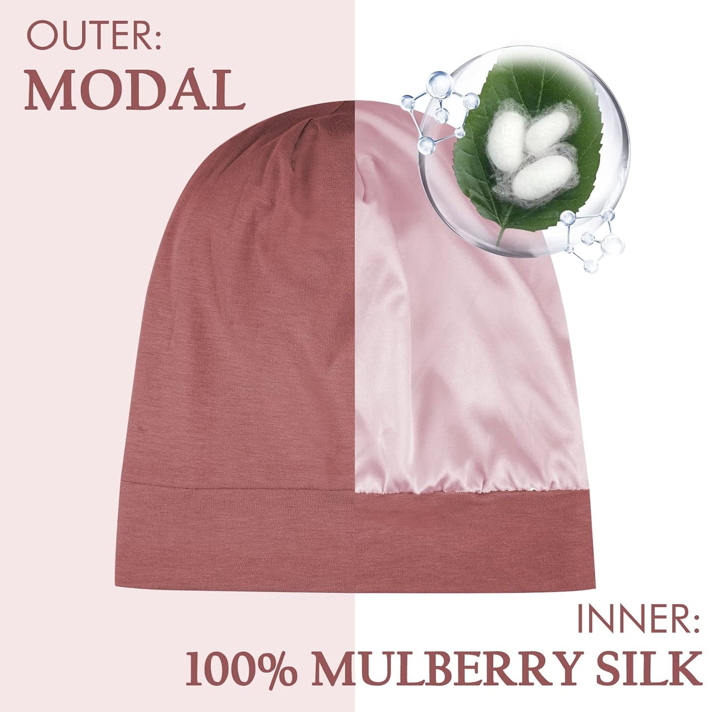 100% Silk Dreadlock Cap & Bonnet for Sleeping - Extra Large Hair Cover for Men & Women