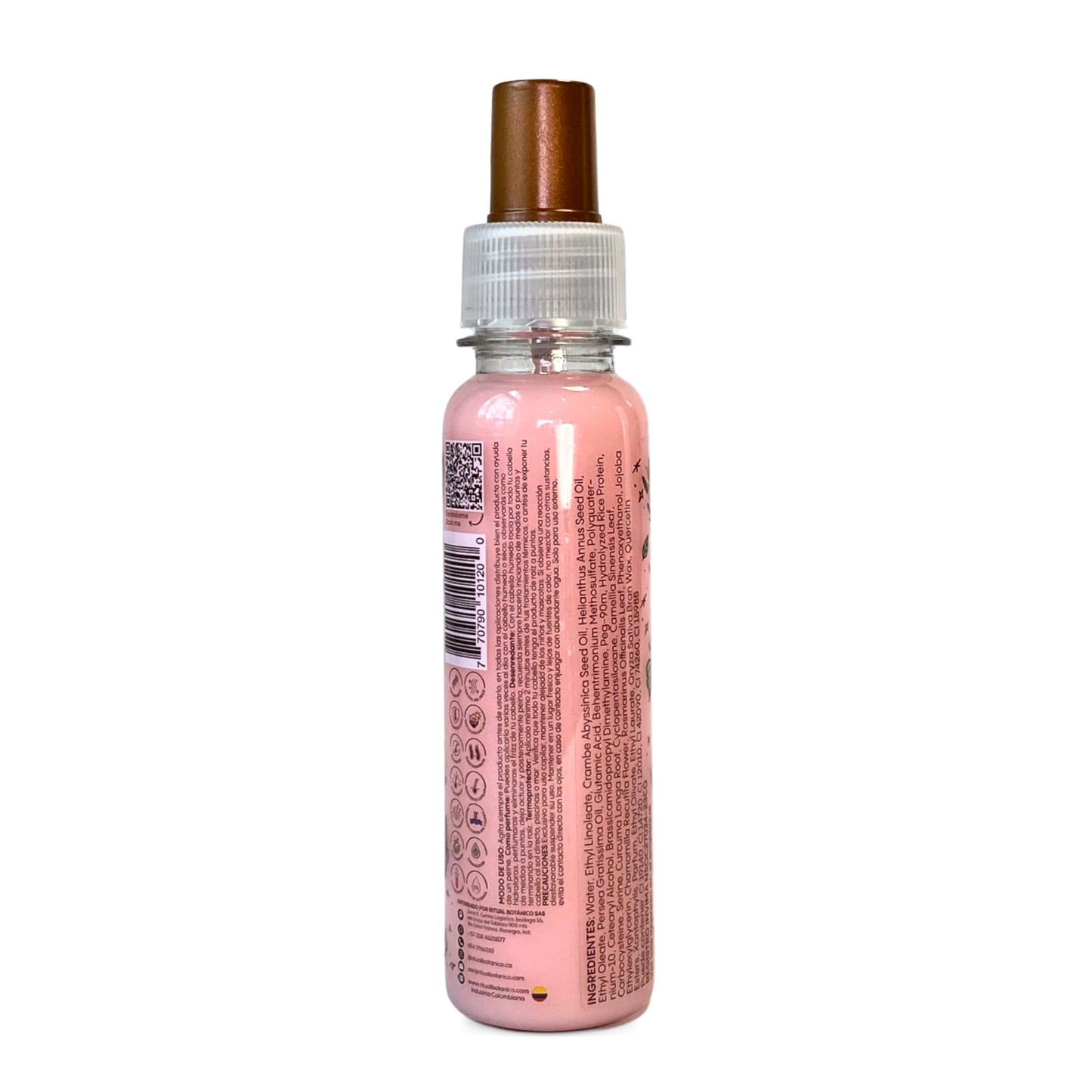 Ritual Botanico Perfume Termoprotector para Cabello, Sin Alcohol, Antifrizz, Desenredante, Proteccion solar, Con Feromonas, Aroma Seductor Frutal y Floral, Todo Tipo de Cabello 120ml, Pink
