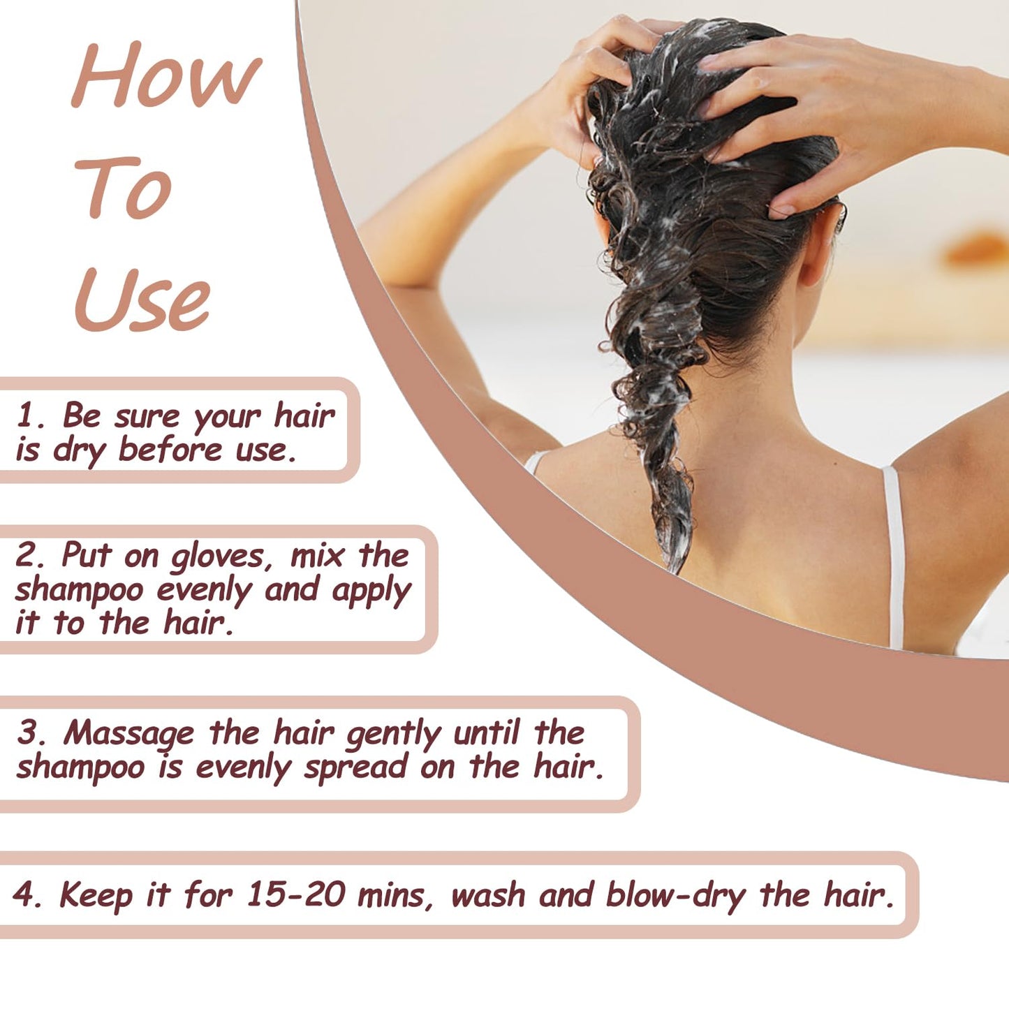 Black Argan Oil Hair Dye Shampoo - 16.9 Fl Oz, 3-in-1 Semi-Permanent Color