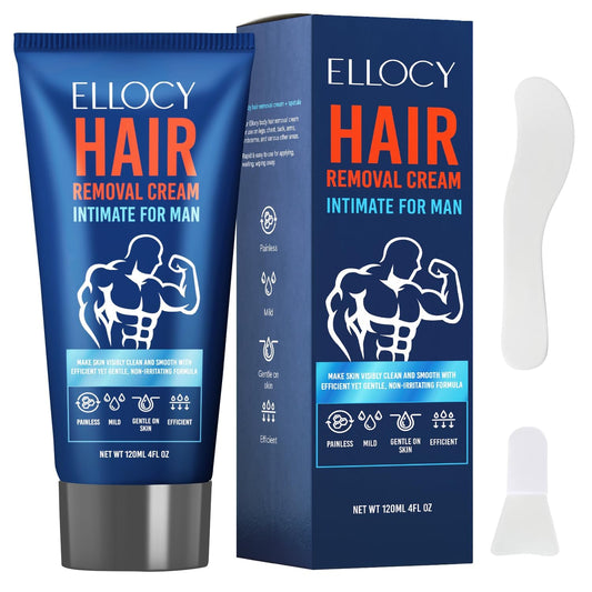 Men's Hair Removal Cream - Painless Depilatory for Intimate Areas, 120ml